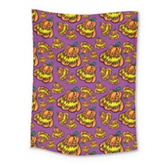 Halloween Colorful Jackolanterns  Medium Tapestry