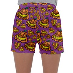 Halloween Colorful Jackolanterns  Sleepwear Shorts by iCreate