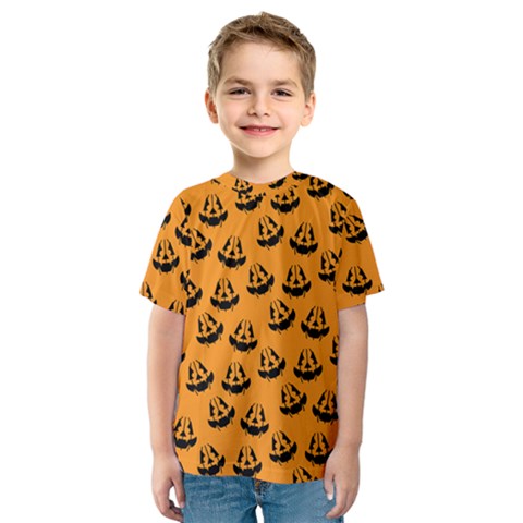 Halloween Jackolantern Pumpkins Icreate Kids  Sport Mesh Tee by iCreate