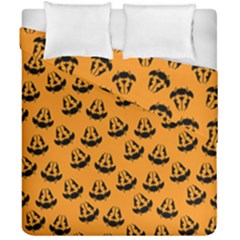 Halloween Jackolantern Pumpkins iCreate Duvet Cover Double Side (California King Size)