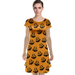 Halloween Jackolantern Pumpkins Icreate Cap Sleeve Nightdress by iCreate