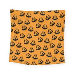 Halloween Jackolantern Pumpkins Icreate Square Tapestry (small)