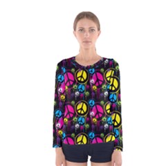 Peace Drips Icreate Women s Long Sleeve Tee