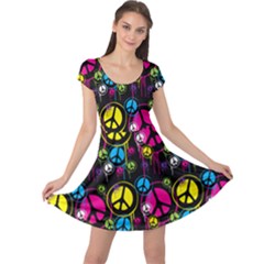 Peace Drips Icreate Cap Sleeve Dress by iCreate