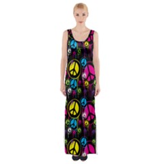 Peace Drips Icreate Maxi Thigh Split Dress by iCreate