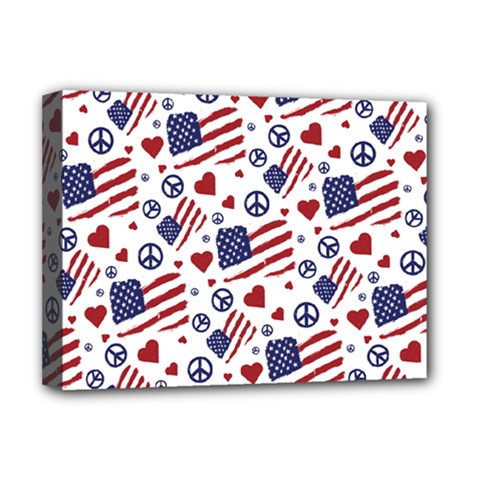 Peace Love America Icreate Deluxe Canvas 16  X 12  