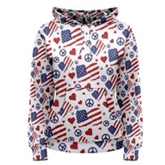 Peace Love America Icreate Women s Pullover Hoodie