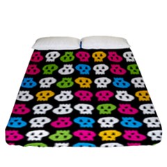 Pattern Painted Skulls Icreate Fitted Sheet (king Size)