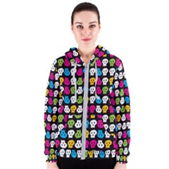 Pattern Painted Skulls Icreate Women s Zipper Hoodie