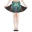 Temple Of Yoga In Light Peace And Human Namaste Style Mini Flare Skirt View3