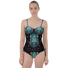 Temple Of Yoga In Light Peace And Human Namaste Style Sweetheart Tankini Set