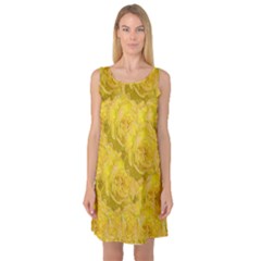 Summer Yellow Roses Dancing In The Season Sleeveless Satin Nightdress by pepitasart