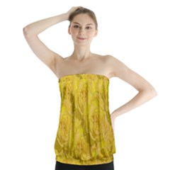 Summer Yellow Roses Dancing In The Season Strapless Top by pepitasart