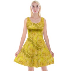 Summer Yellow Roses Dancing In The Season Reversible Velvet Sleeveless Dress by pepitasart