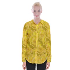 Summer Yellow Roses Dancing In The Season Womens Long Sleeve Shirt