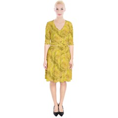 Summer Yellow Roses Dancing In The Season Wrap Up Cocktail Dress by pepitasart