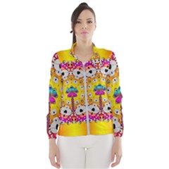 Fantasy Flower In Tones Wind Breaker (women) by pepitasart