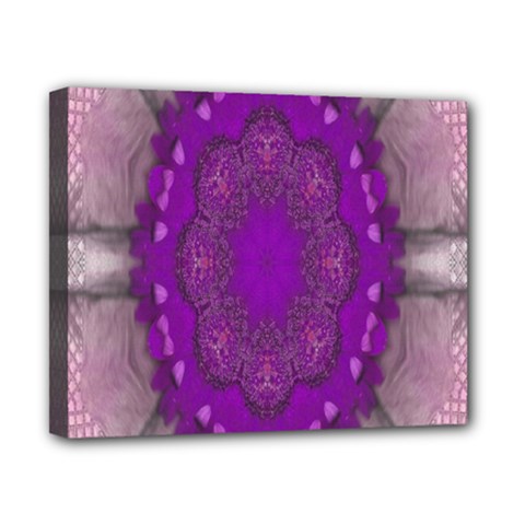 Fantasy-flowers In Harmony  In Lilac Canvas 10  X 8  by pepitasart