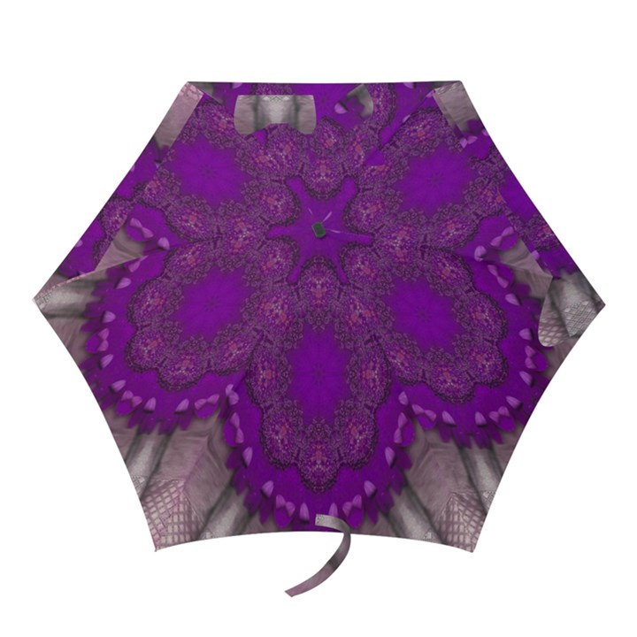 fantasy-flowers in harmony  in lilac Mini Folding Umbrellas