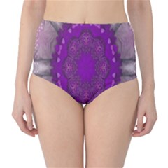 Fantasy-flowers In Harmony  In Lilac High-waist Bikini Bottoms by pepitasart