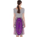 fantasy-flowers in harmony  in lilac Midi Beach Skirt View2