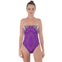 fantasy-flowers in harmony  in lilac Tie Back One Piece Swimsuit View1