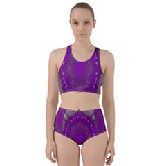 Fantasy-flowers In Harmony  In Lilac Racer Back Bikini Set by pepitasart