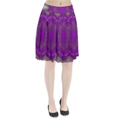 Fantasy-flowers In Harmony  In Lilac Pleated Skirt by pepitasart