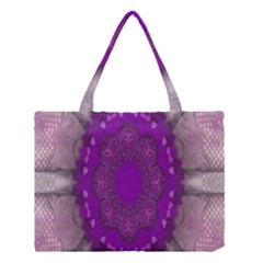 Fantasy-flowers In Harmony  In Lilac Medium Tote Bag by pepitasart