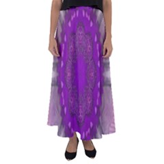 Fantasy-flowers In Harmony  In Lilac Flared Maxi Skirt