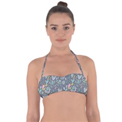 Cactus Pattern Green  Halter Bandeau Bikini Top