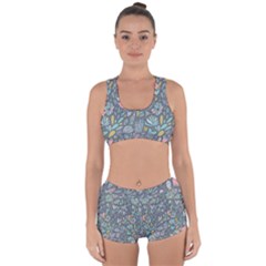 Cactus Pattern Green  Racerback Boyleg Bikini Set