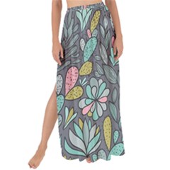 Cactus Pattern Green  Maxi Chiffon Tie-up Sarong