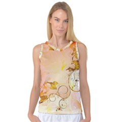 Wonderful Floral Design In Soft Colors Women s Basketball Tank Top by FantasyWorld7