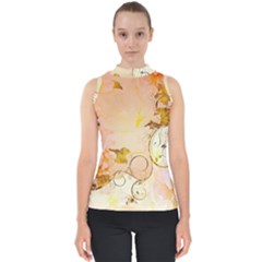 Wonderful Floral Design In Soft Colors Shell Top