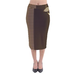 Gold Floral Art Nouveau Velvet Midi Pencil Skirt by NouveauDesign