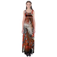 Awesome Steampunk Horse With Wings Empire Waist Maxi Dress by FantasyWorld7