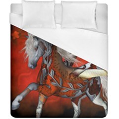 Awesome Steampunk Horse With Wings Duvet Cover (california King Size) by FantasyWorld7