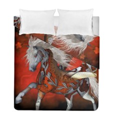 Awesome Steampunk Horse With Wings Duvet Cover Double Side (full/ Double Size) by FantasyWorld7