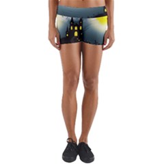 Halloween Landscape Yoga Shorts