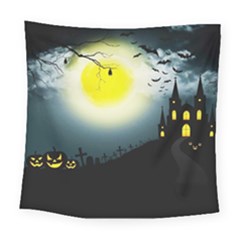 Halloween Landscape Square Tapestry (large) by Valentinaart