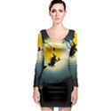 Halloween landscape Long Sleeve Bodycon Dress View1