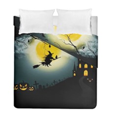 Halloween landscape Duvet Cover Double Side (Full/ Double Size)