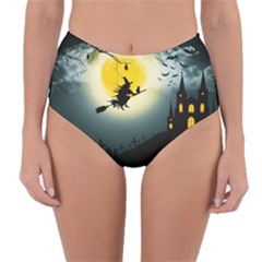 Halloween Landscape Reversible High-waist Bikini Bottoms