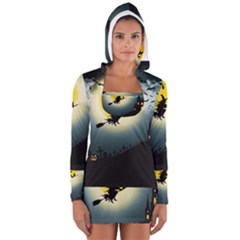 Halloween landscape Long Sleeve Hooded T-shirt