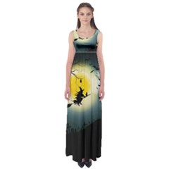 Halloween landscape Empire Waist Maxi Dress