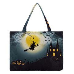 Halloween Landscape Medium Tote Bag by Valentinaart