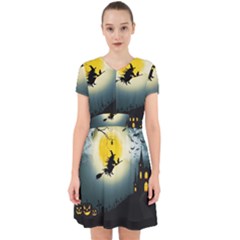 Halloween Landscape Adorable In Chiffon Dress