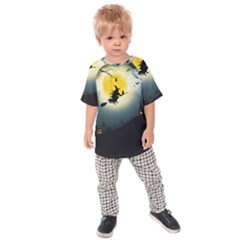 Halloween landscape Kids Raglan Tee