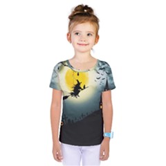 Halloween landscape Kids  One Piece Tee